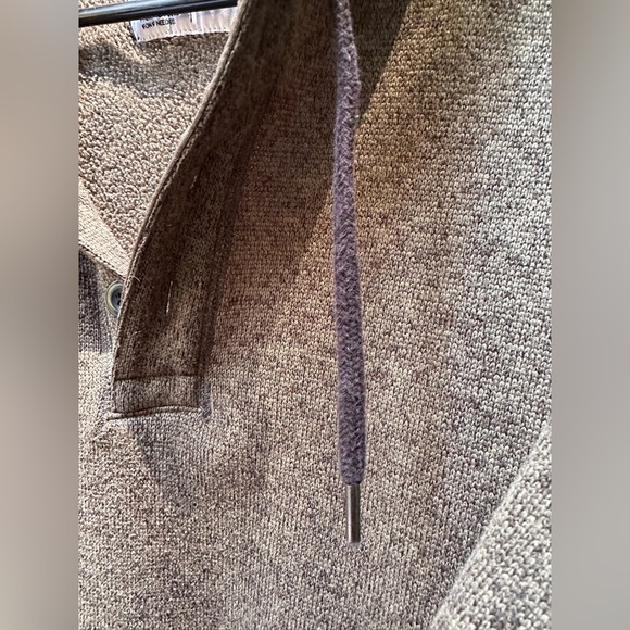 SONOMA Forest Green Men's Hoodie Size L Henley Button Up 2 Pockets Warm dadcore - Picture 6 of 12